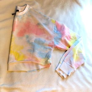 Cropped long sleeved tie dye shirt, Forever 21